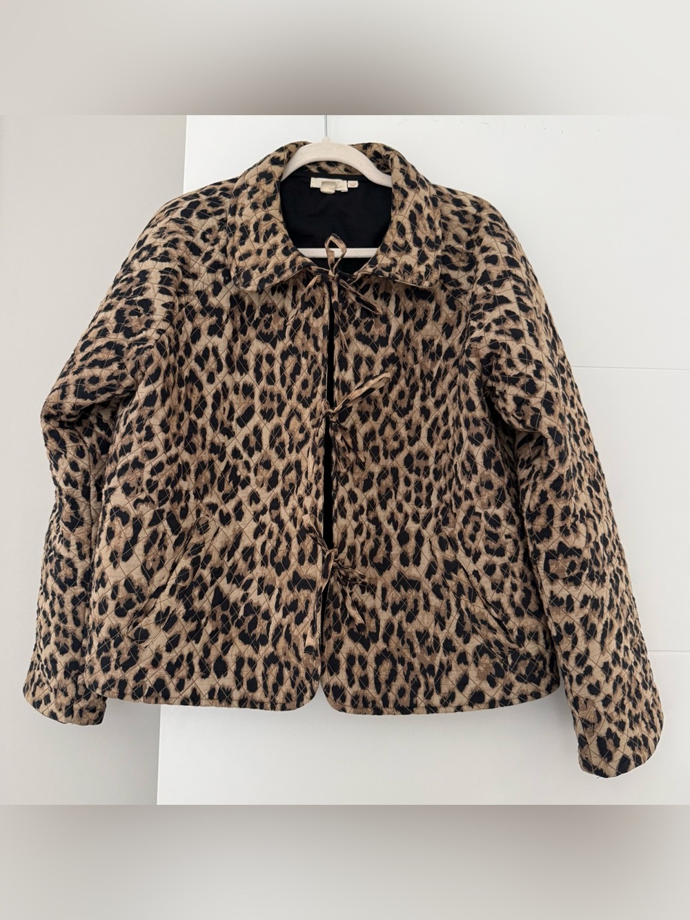 Anthropologie, Quilted Jacket, Leopard, Large